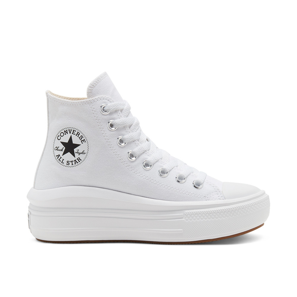 white monochrome high top converse